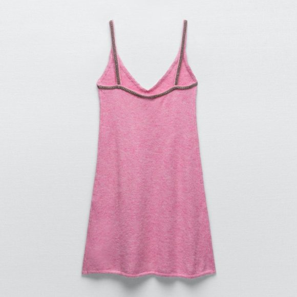 Zara Wool Alpaca Beaded Strappy Dress - Picture 4 of 5